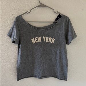 Brandy melville gray Robyn New York top